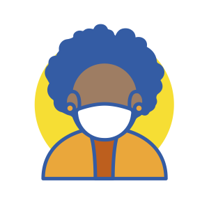 person wearing face mask icon